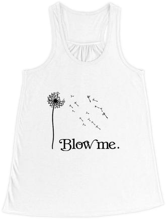 Blow Me Dandelion Flower Flowy Racerback Tank Top - Active Tank (480x480), Png Download