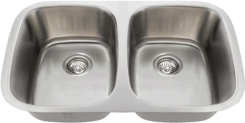 S015 - Polaris P015 Double Bowl Stainless Steel Sink 29-1/4 (500x400), Png Download