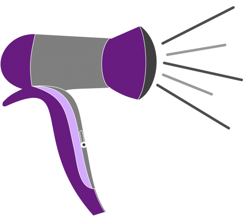 Blow Dryer,blow Drier,hair - Hair Blow Dryer Cartoon (500x446), Png Download