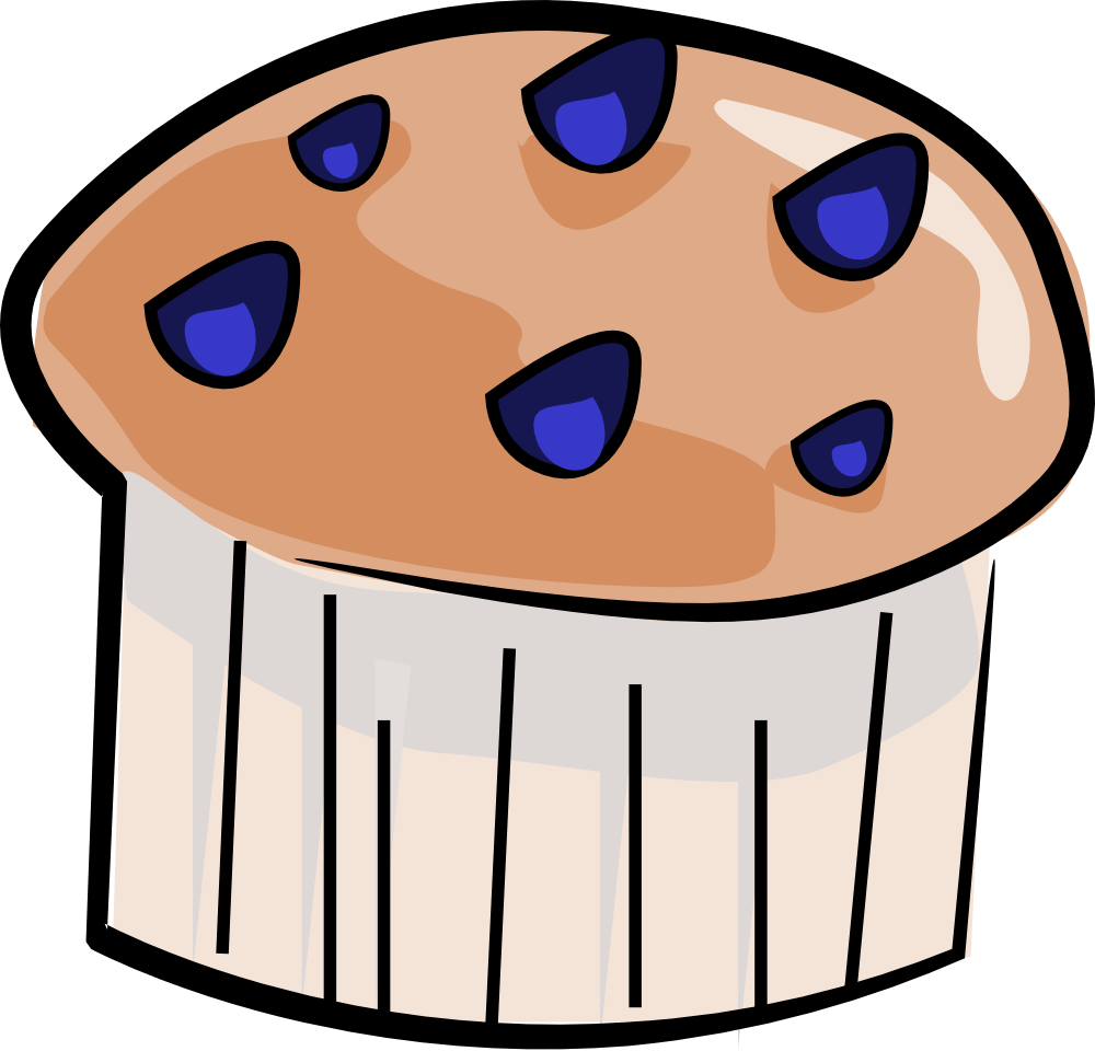 Muffin Cliparts Cliparts Zone - Blueberry Muffins Clip Art (1000x960), Png Download