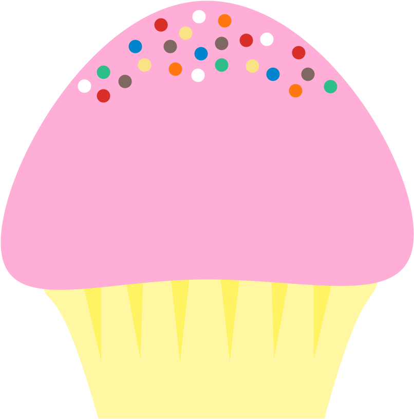 See Here Cupcake Clipart Black And White Free Download - Cupcake Clipart (971x942), Png Download