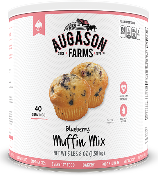 Augason Farms® Blueberry Muffin Mix Can - Survival Food Buckets By Augason Farms Produce (543x717), Png Download