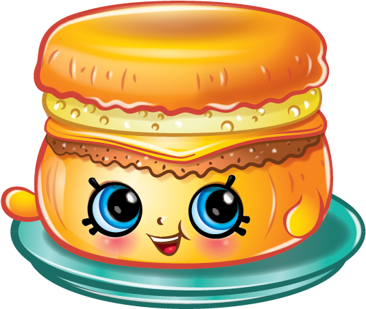 Barbie Breakfast Muffin Art - Shopkins Animados (577x496), Png Download
