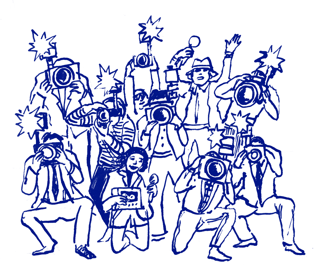 Drawing Slips Paparazzi - Paparazzi Drawing (1106x953), Png Download