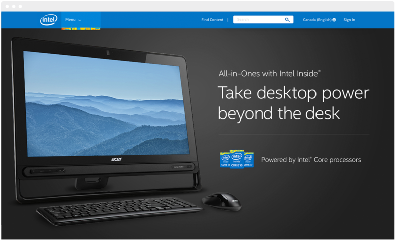 Desktop Intel Aio (1000x568), Png Download