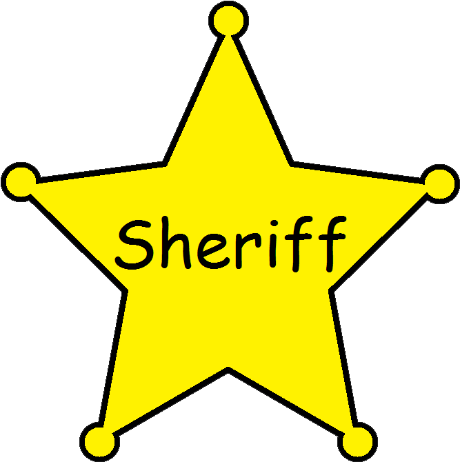 Sheriff Badge Clipart - Western Star Clipart (648x658), Png Download