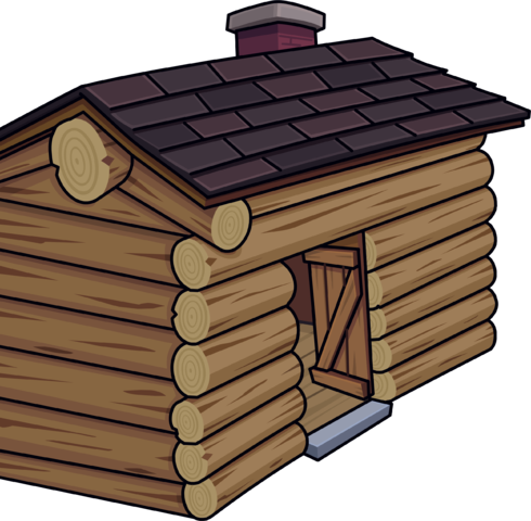 Log Cabin Trick Or Treat - Lumber (490x480), Png Download