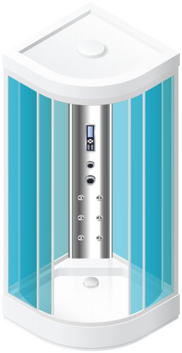 Shower Cabin Png Clip Art - Shower Panel (258x500), Png Download