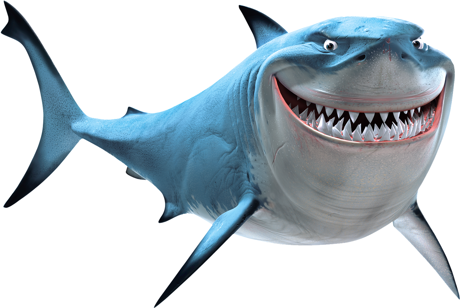 Bruce-fn Copy - Bruce Shark (1596x1116), Png Download