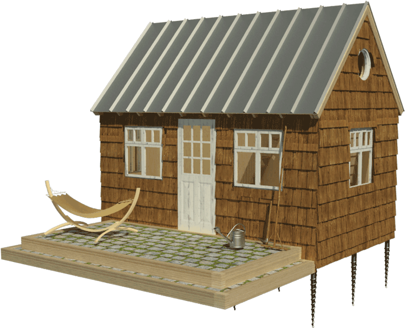 Wooden Cabin Plans Carroll - Rustic House Png (800x800), Png Download