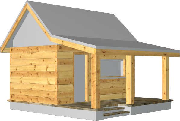 Cabin Wood Done Angle 0b - Log Cabin (640x480), Png Download