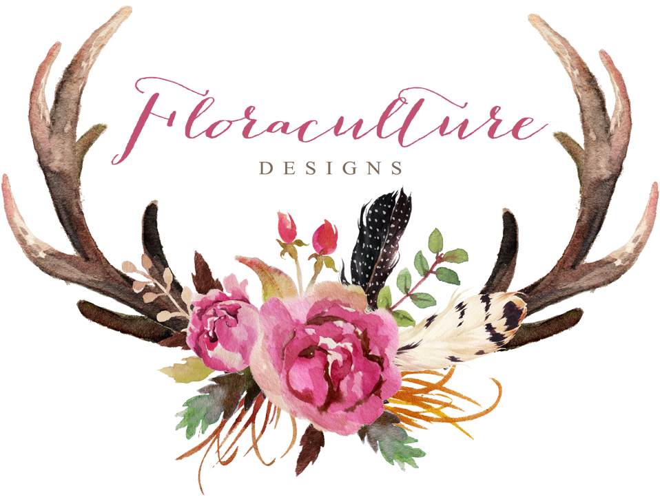 Deer Antler Flower Skull Clip Art - Watercolor Antlers And Flowers (1500x872), Png Download