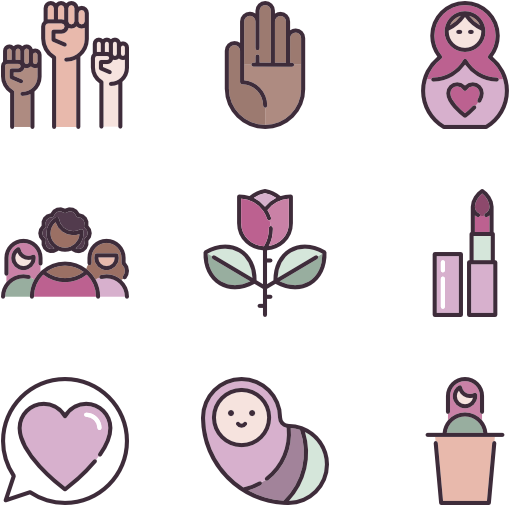 Linear Womens Day Elements - Der März Der Frauen Mauspad (600x564), Png Download