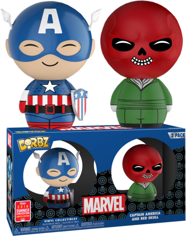 Cap& Red Skull Dorbz 2pk Sd18 Rs - Dorbz Captain America Red Skull (379x480), Png Download
