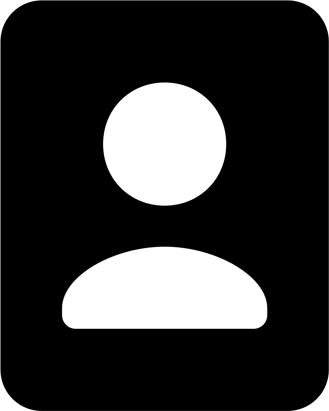 The Icon Is Of A Gender-less Human Face And Upper Torso - Author (1600x1600), Png Download