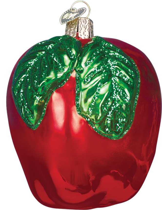 Apple Glass Ornament By Old World Christmas (950x950), Png Download