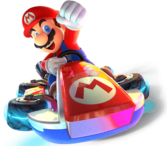 Outlast - Wario With Mario Kart (577x511), Png Download