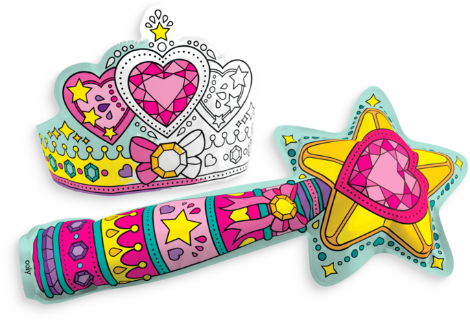 Dress Up Wand And Tiara Coloring Toys - Coloring Book (800x800), Png Download