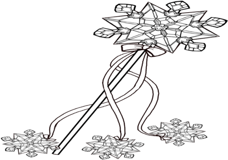 Coloring Trend Medium Size Is There A Ghost Snowflake - Line Art (476x333), Png Download