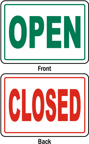 Download Business Open Closed Sign - Open Closed Sign - Full Size PNG ...