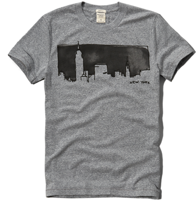 Mens Watercolor Nyc Graphic Tee - T-shirt (498x498), Png Download