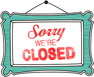 Sorry We Are Closed Sign - We Will Be Closed (400x322), Png Download