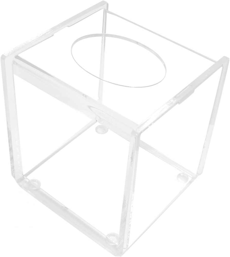 Clear Square Tissue Box - Circle (895x1000), Png Download