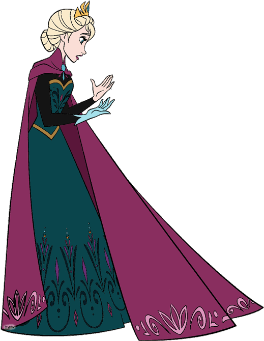 Frozen Clip Art - Da Elsa Frozen De Rainha (550x697), Png Download