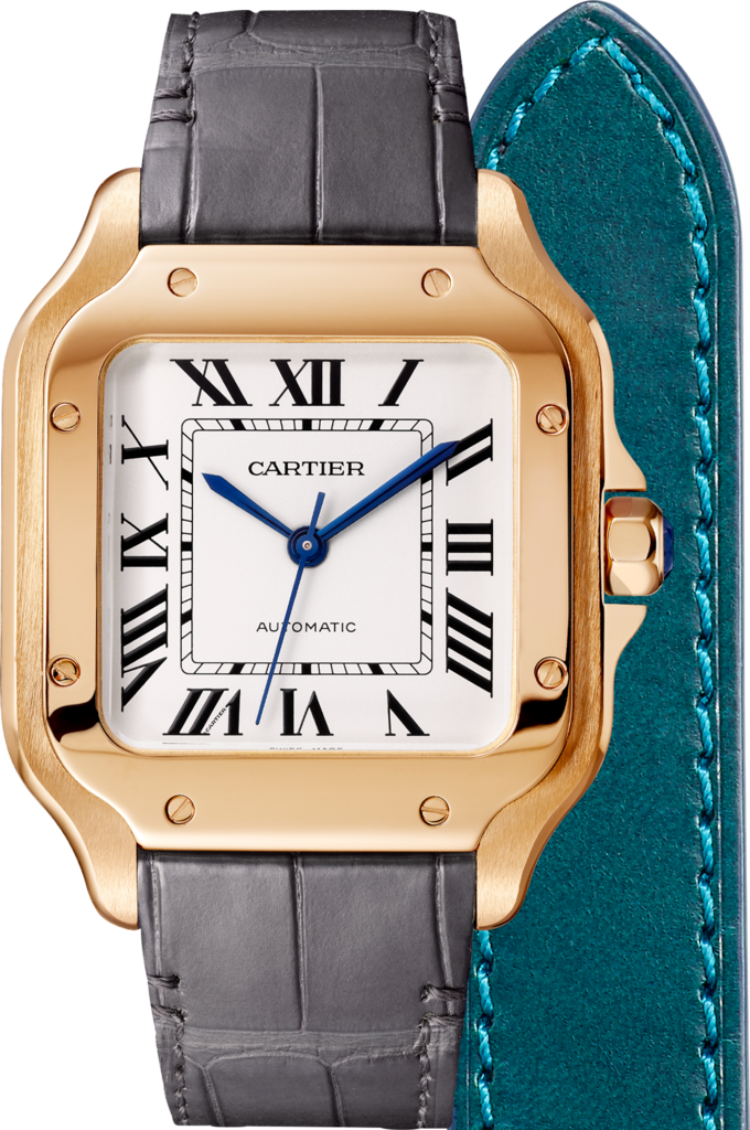 Santos De Cartier Watchmedium Model, Automatic, Pink - Cartier Santos (680x1024), Png Download