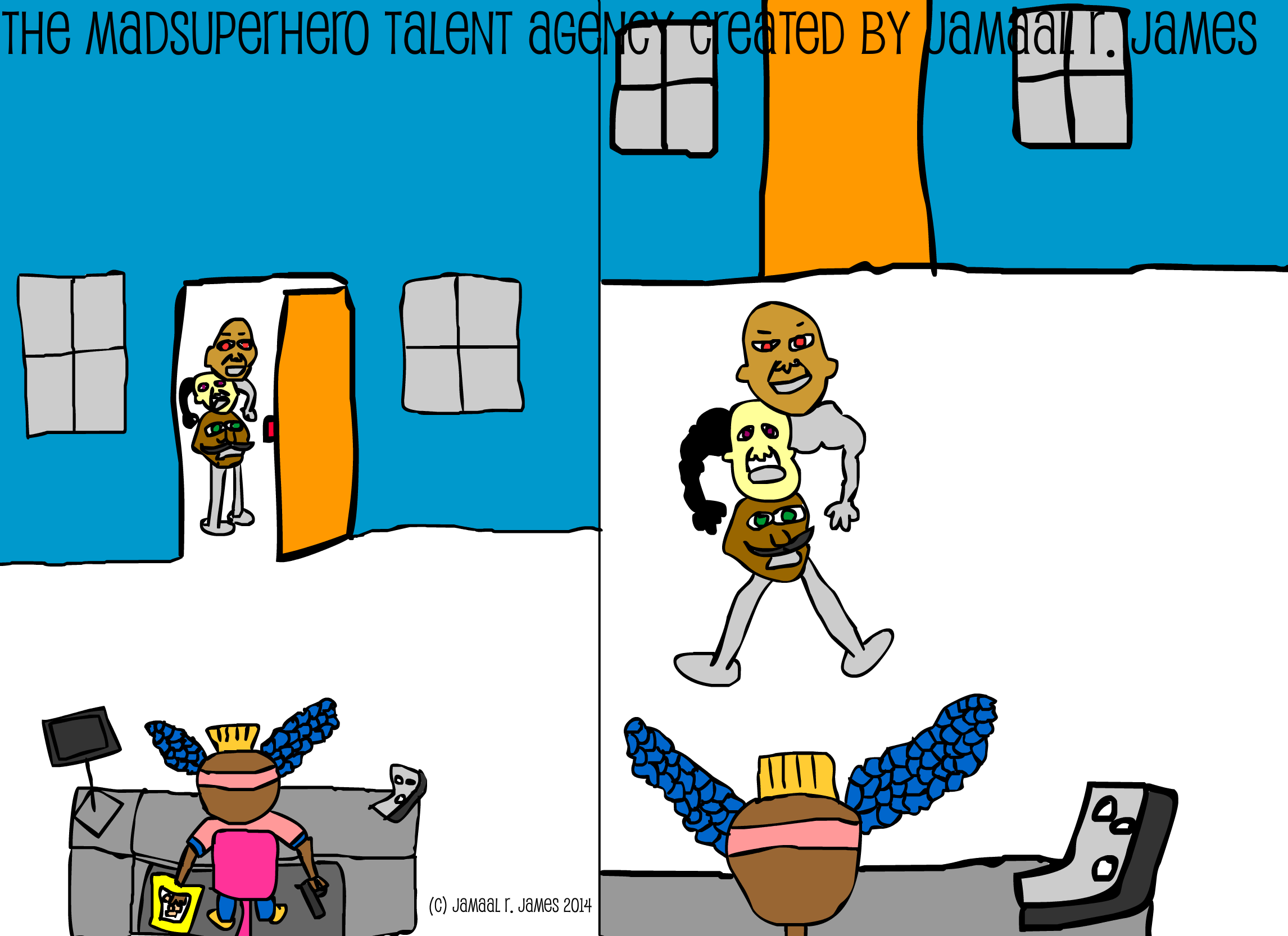 The Mad Superhero Talent Agency Created By Jamaal R (2292x1667), Png Download