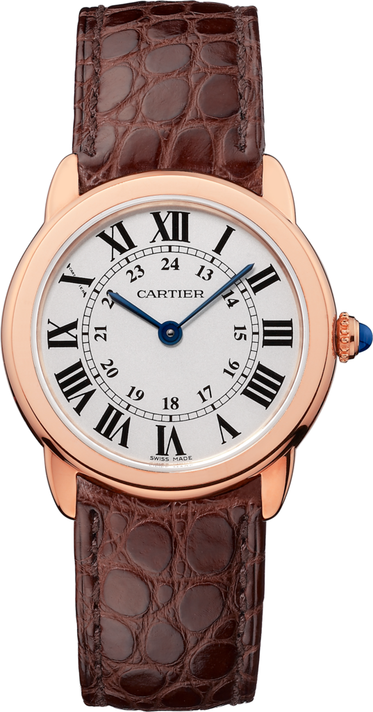 Ronde Solo De Cartier Watch29 Mm, 18k Pink Gold, Steel, - Cartier Ronde Solo (537x1024), Png Download