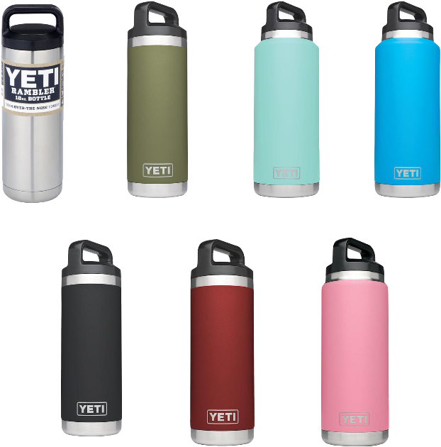 Yeti 18oz Bottle - Yeti Rambler Bottle Black (744x768), Png Download