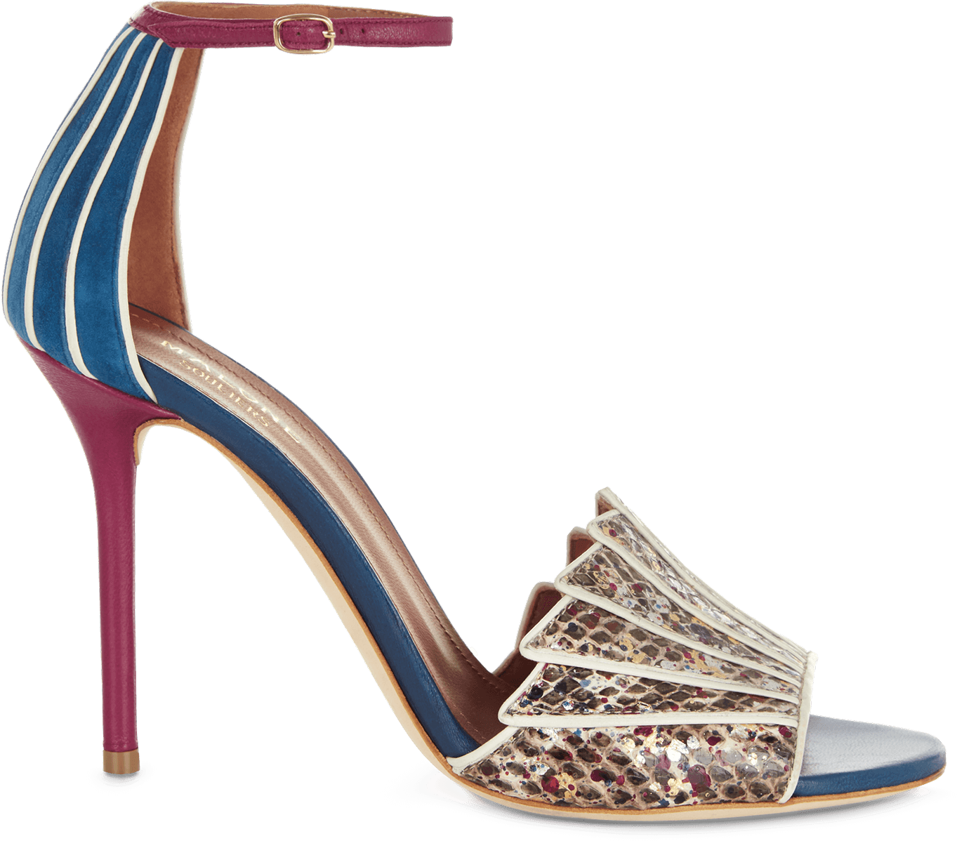 Paint Splatter Elaphe Deep Sea Nappa White Nappa - Malone Souliers (1600x1600), Png Download