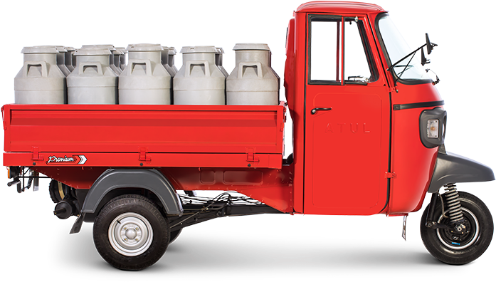 Milk Cans Carrier - Milk Van Pick Up (800x600), Png Download