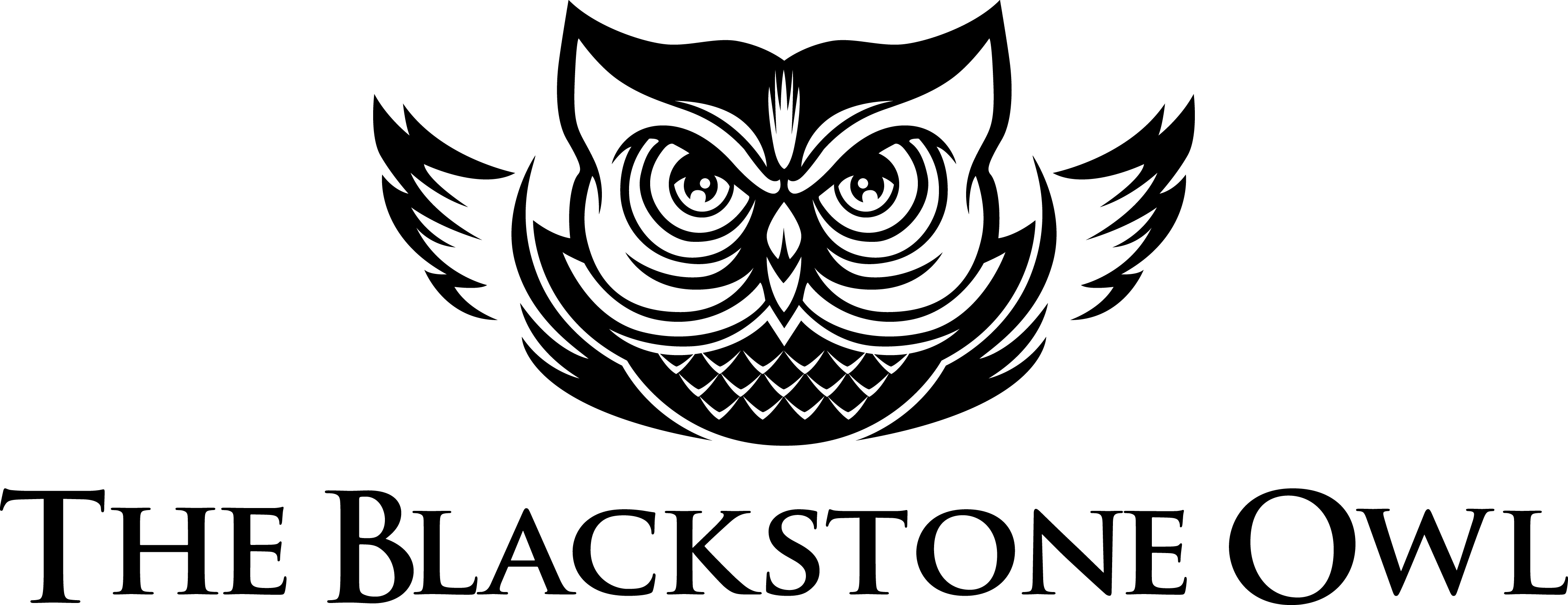 Logo - Blackstone Owl (3866x1491), Png Download