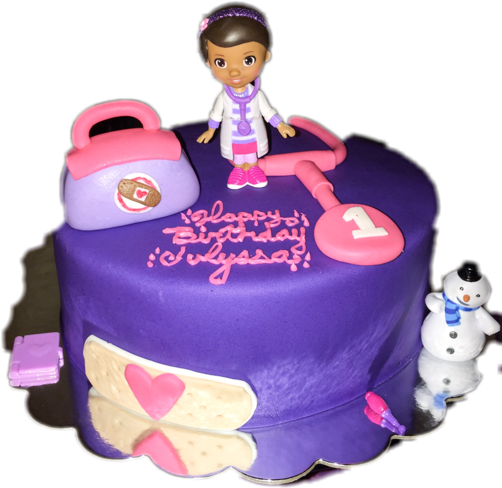 Doc Mcstuffins Cake (1000x1333), Png Download