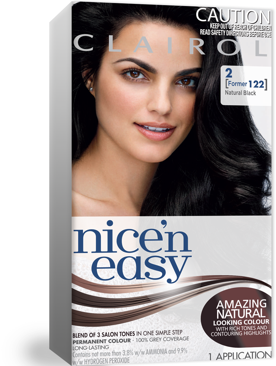 Grey Highlights On Black Hair Permanent Hair Colour - Nice N Easy Black Hair Dye (1210x1210), Png Download