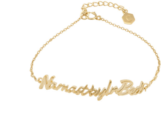 Namaste In Bed Signature Bracelet Ready To Wear Gold - Bracelet (600x600), Png Download
