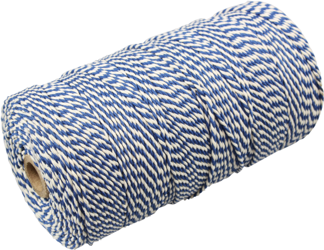 Katoenkoord 500grx320mtr Blauw/ecru (640x640), Png Download