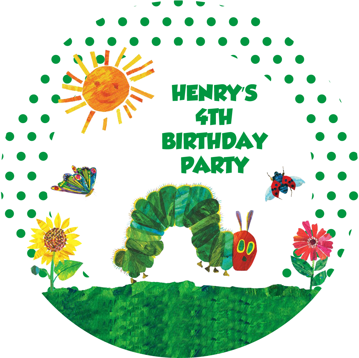 Download Transparent Hungry Caterpillar Party Box Stickers - Very ...