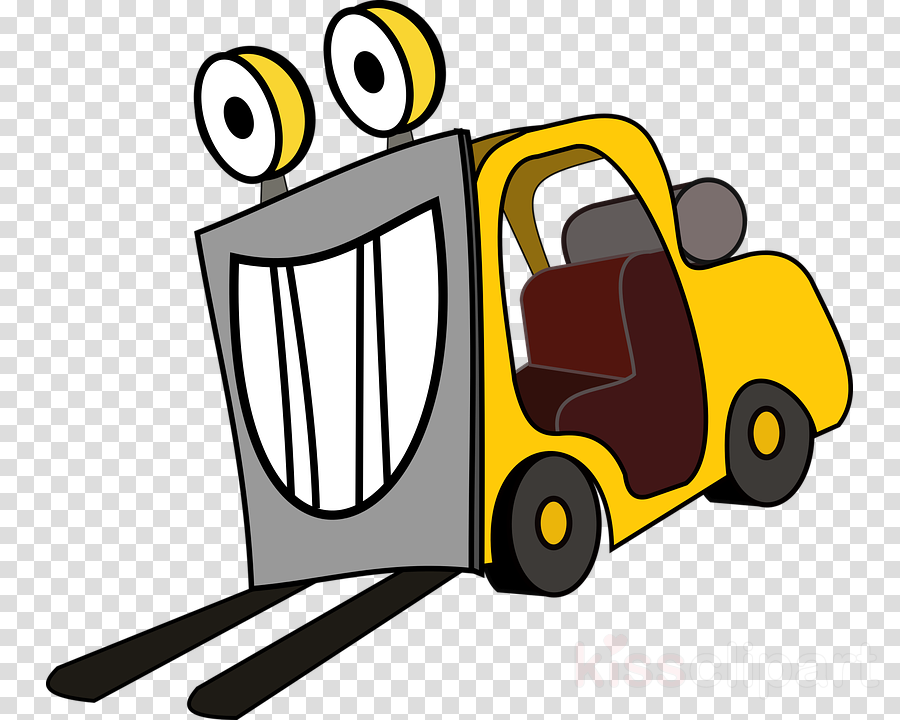 Png Forklift Clipart Forklift Pallet Clip Art - Fork Lift Truck Cartoon (900x720), Png Download