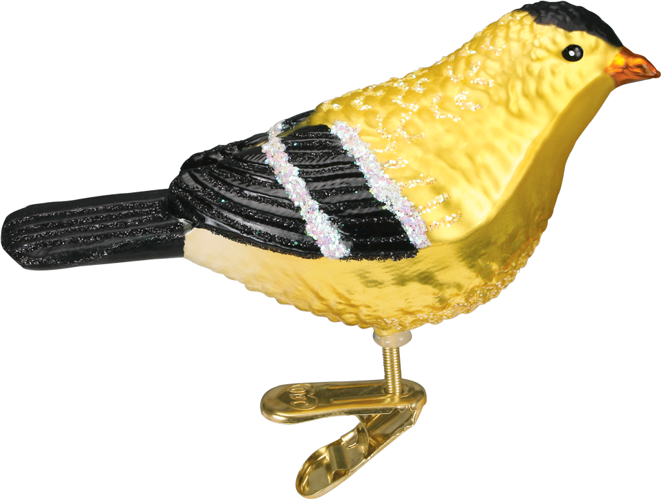 American Goldfinch - Old World Christmas American Goldfinch Glass Ornament (1200x1200), Png Download