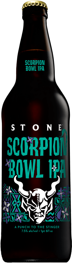 Stone Scorpion Bowl Ipa Pours Deep Gold And Bright - Stone Scorpion Bowl Ipa (366x1024), Png Download