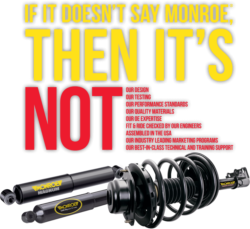 If It Doesn't Say Monroe, Then It's Not - Amortiguadores Publicidad Monroe (814x744), Png Download