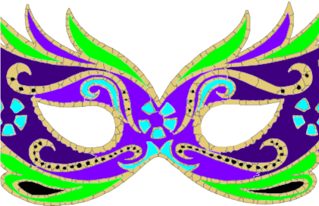 Masquerade Clipart Masquerade Mask - Transparent Background Free Mardi Gras Clip Art (640x480), Png Download