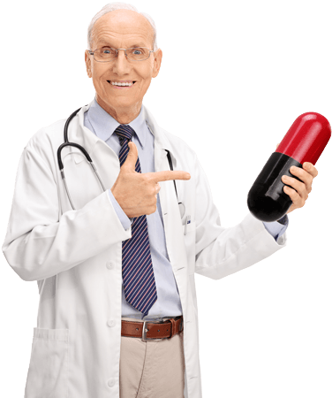 Old Doc No Background - Huge Pill (700x467), Png Download