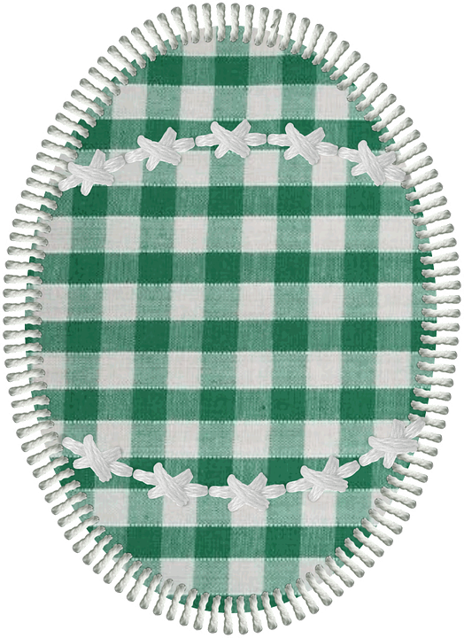 Easter, Egg, Patchwork, Sewing, Cross, Stitch, Gingham - Cross-stitch (524x720), Png Download