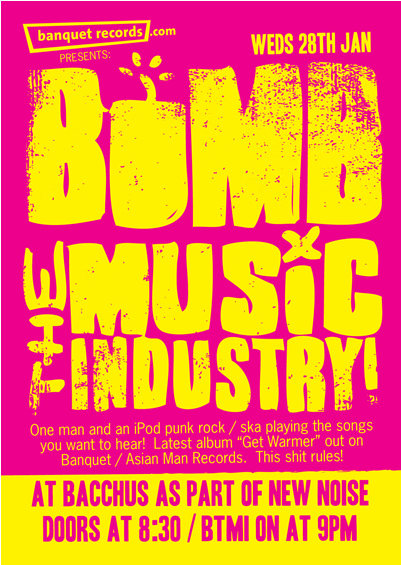 Bomb The Music Industry 28th January At Bacchus, Kingston - Bomb The Music Industry Get Warmer Vinyl Record (564x564), Png Download
