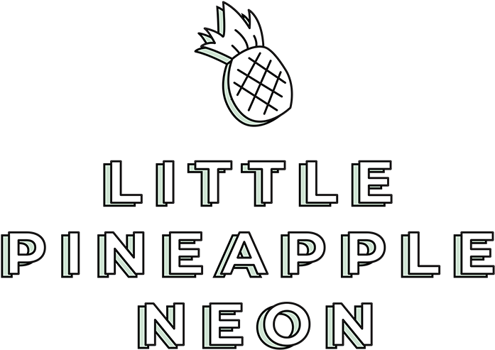 Little Pineapple Neon (704x500), Png Download