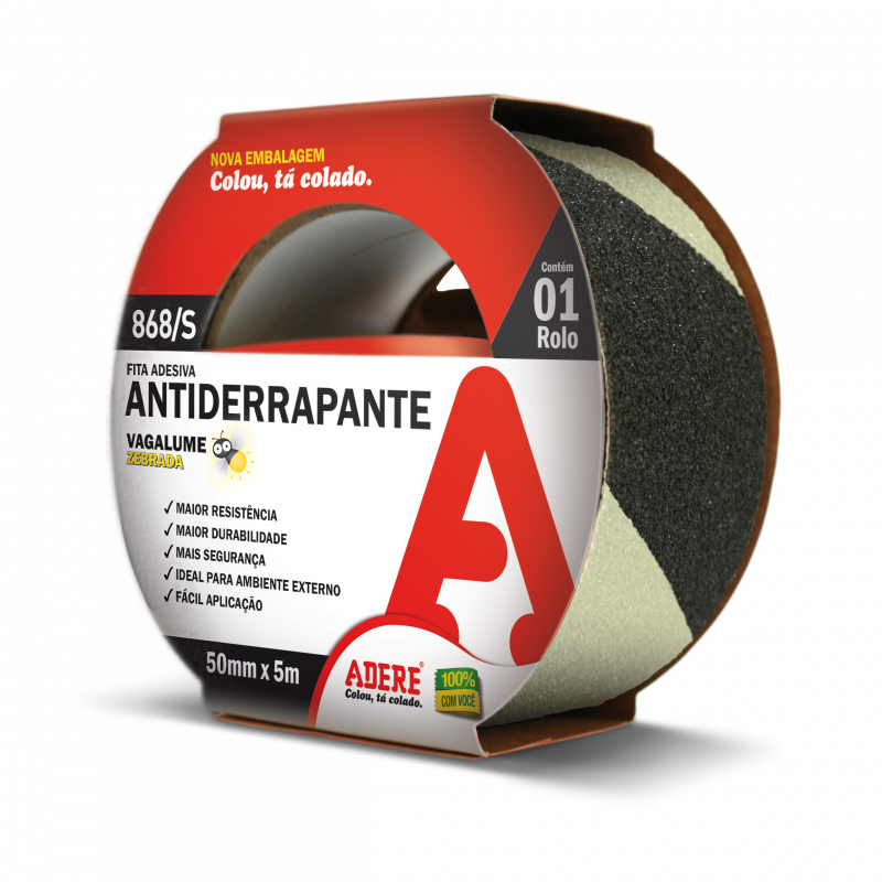 Antislip Tape 868 Zebra - Fita Antiderrapante Emborrachada Amarela 5m (800x800), Png Download